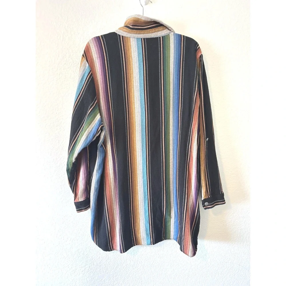 Lucky‎ & Blessed Purple Serape Button Up Tunic Cowboy Rodeo Western Vintage